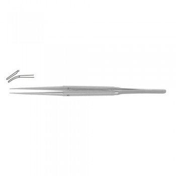 Diam-n-Dust™ Micro Dressing Forcep Curved Stainless Steel, 15 cm - 6" Tip Size 6.0 x 0.4 mm